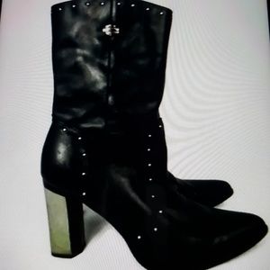 🐷HARLEY-DAVIDSON🐷MOTO LEATHER POINT HEEL BOOTS